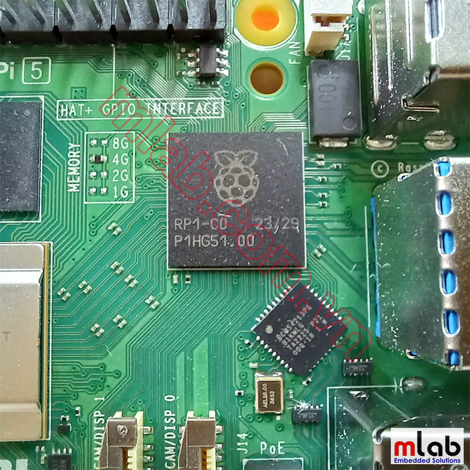 Máy Tính Nhúng Raspberry Pi 5 Dùng Cho Hệ Thống Embedded 2810